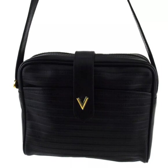 MARIO VALENTINO shoulder bag V mark Leather Authentic T19739